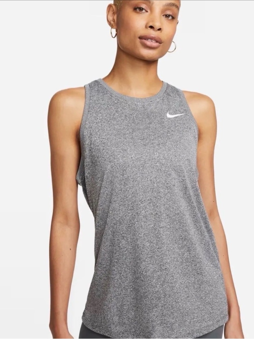 Nike Women's Gray Heather Dri-FIT Tank Top